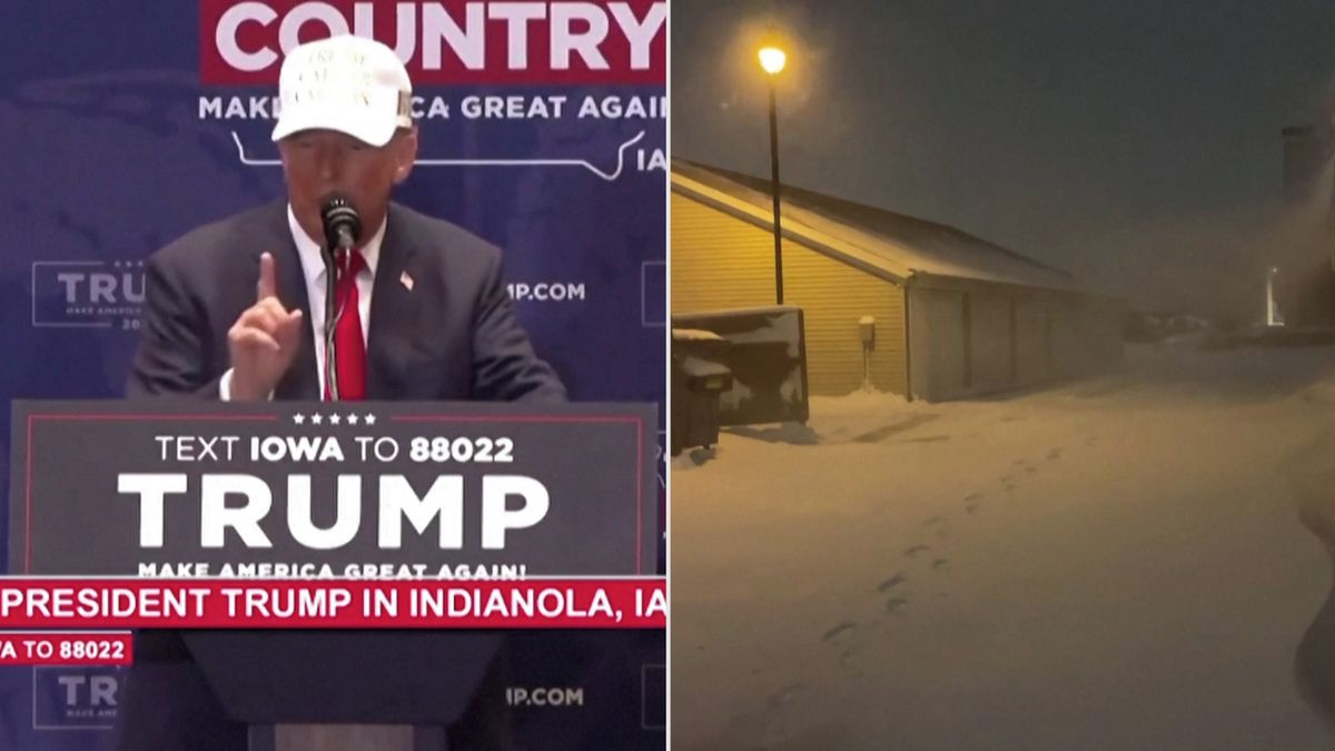 Volte, i kdybyste u toho měli umřít, burcoval Trump. Hlasující Iowu svírá arktická zima